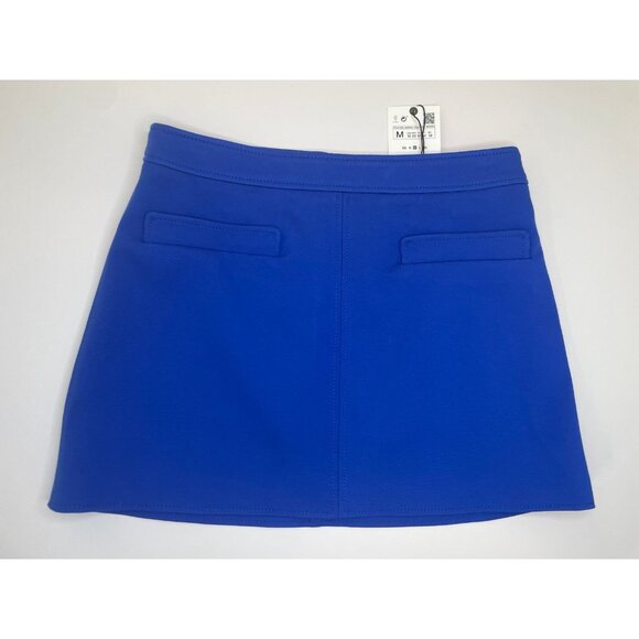 NWT ZARA MINI SKIRT WITH POCKETS Ink blue Medium - Picture 10 of 10